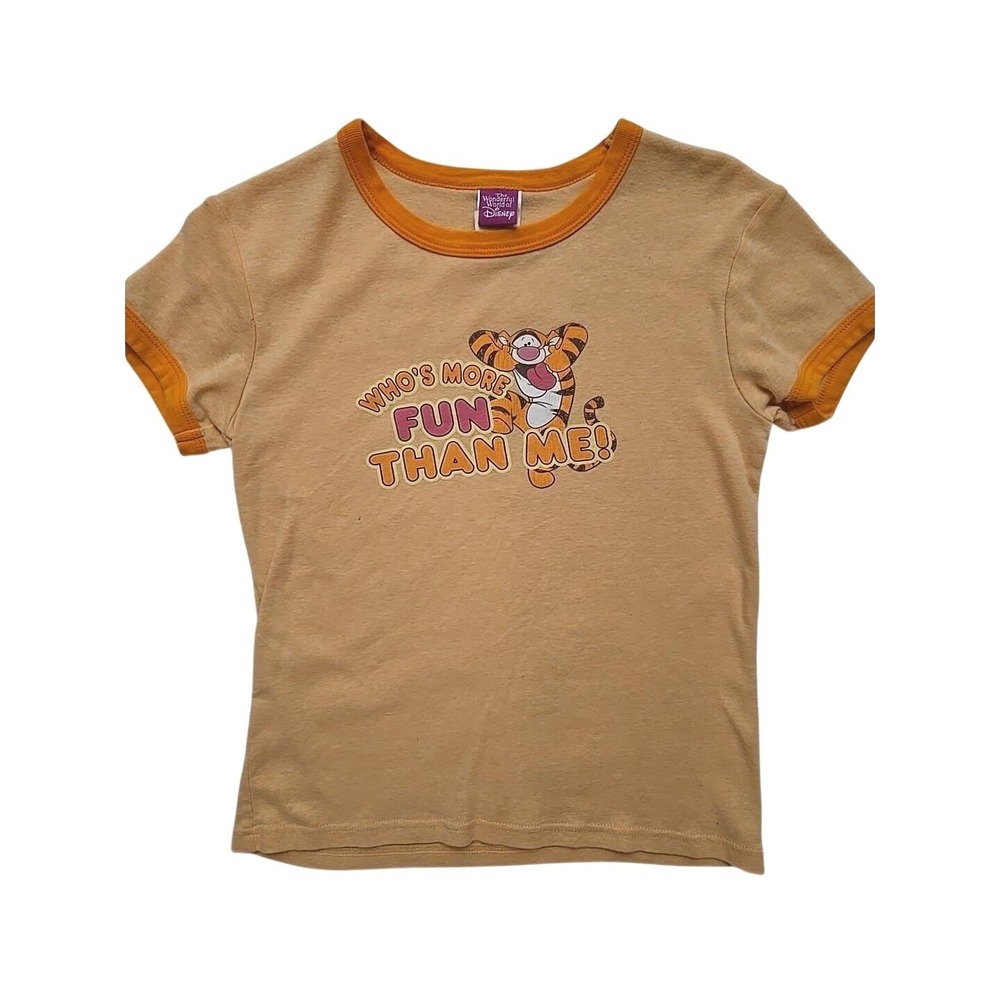 Vintage Youth L Shirt  Tiger Girl Wonderful World of Disney orange